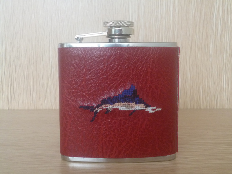 5oz Stainless Steel Leather Hip Flask at Cheaper Price