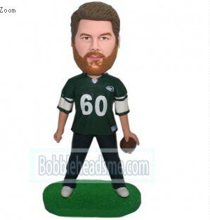 Legs Apart On The Gress Grass Football Male Bobble Head Doll