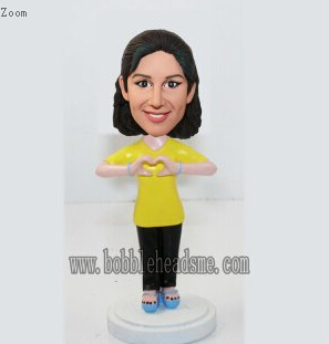 Red Polo Shirt Man With A Martini Custom Bobbleheads