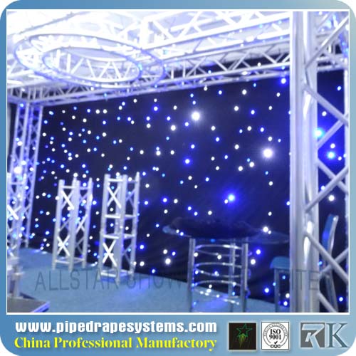 White curtain led shower curtain led star curtain with white and blue lamps