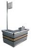 Professional Mini Retail Store Checkout Counters With Color Powder Coating