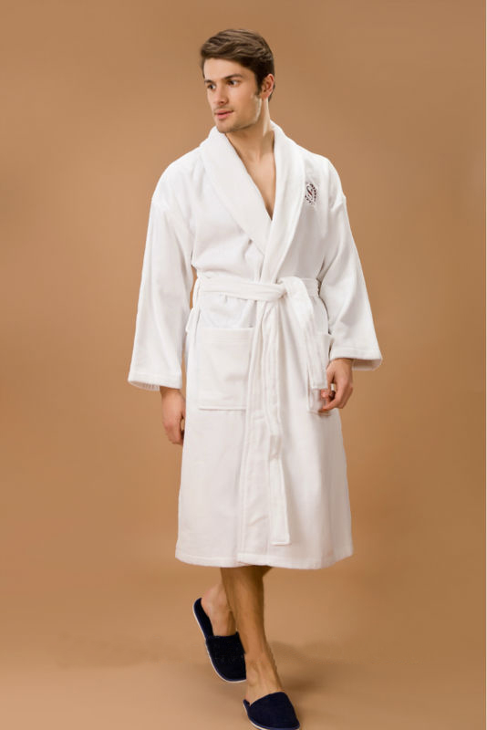 Adult Sexy Mens Luxury Bathrobes for Home Wear , Hotel Dressing Gown
