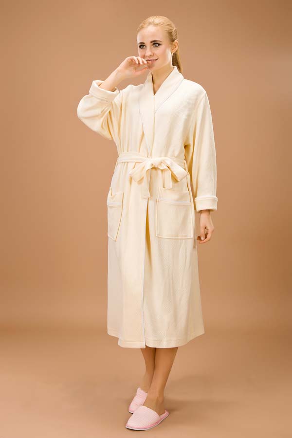 Couples Luxury Bathrobes Double Layer Waffle Wave Robe with 100% Cotton Lining