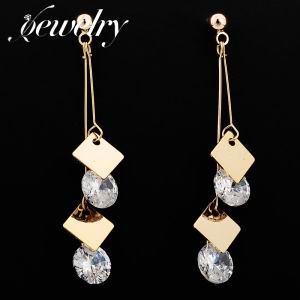 Zircon Copper Drop Earrings   TE0093