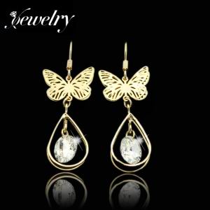 Zircon Copper Drop Earrings E0179