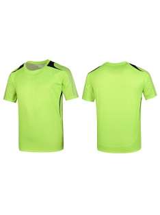 100% Polyester Men Mesh Contrast Color Dry Fit Sports T-shirt