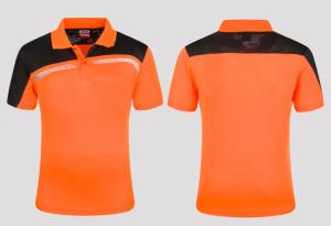 Polyester White Red 160gsm Dry Fit Short Sleeve Sports Polo Shirt