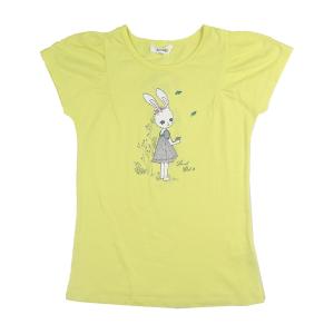 100% Cotton Fashion Butterfly Sleeve Water Printing Kids T Shirt