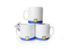 Goz white blue round high temperature Custom ceramic Mugs with simple decal 9OZ