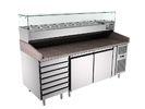 7 Drawers Pizza Prep Counter Height Adjustable  , Pizza Prep Station PZ2610TN/380