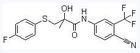 N-[4-cyano-3-(trifluoromethyl)phenyl]-3-[(4-fluorophenyl)thio]-2-hydroxy-2-methylpropanamide cas no 