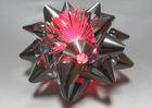 10CM Dia Metallic LED Ribbon Bow for gift decorations , Pink Blue Silver Star Bow