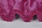 120 * 150cm Large Red Soft Fleece Blankets , Zebra embossed micro mink blanket with sherpa
