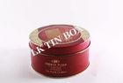 Printed Mini Round Metal Tin Box With Clear PVC Window , Cookie Tin Can