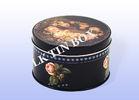 Cookie Biscuit Empty Tin Box For Christmas Holiday , Round Storage Tins