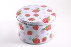 Film / Cookie Cake Biscuit Storage Metal Tin Can With Pvc Window , Round Tin Containers