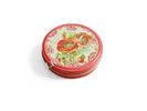 Holiday Large Food Round Tin Box For Cupcake Biscuit , Small Round Containers Donuts Cookie
