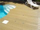 Anti Crack SPA Surround WPC Deck Flooring , Wood Plastic Composite Lumber