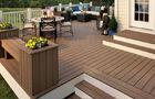 Customized WPC Deck Flooring Brown composite decking For Court , Balcony and Yard