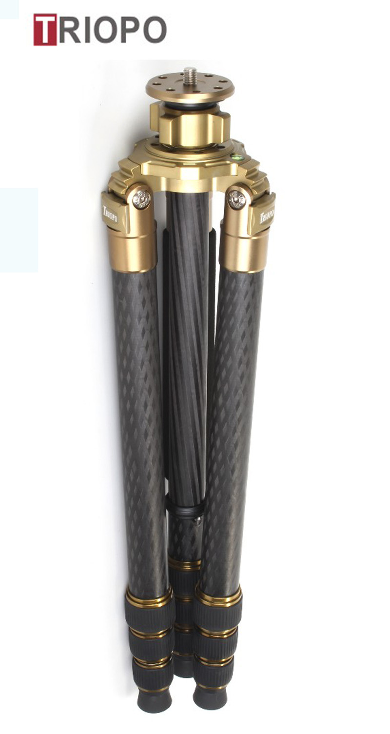TRIOPO GX-3104 travel tripod change into a  monopod ,cross carbon fiber tripod ,professional tripod and camera tripod 