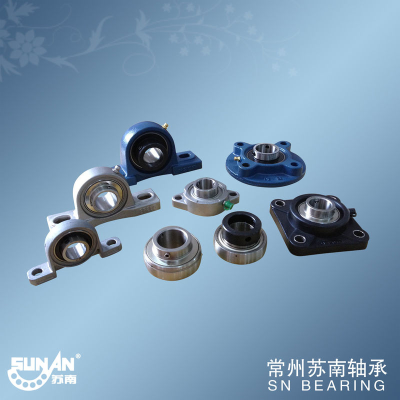 Chrome Steel Gcr15 Ball Bearing Unit With Set Screws Locking Or Eccentric Locking Collar