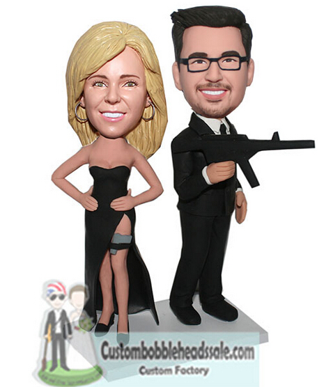 Custom Married Motocycle Wedding Bobbleheads