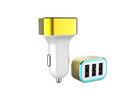 Aluminium Alloy Circle Universal USB Car Charger  With 3 Ports , Auto Usb Charger
