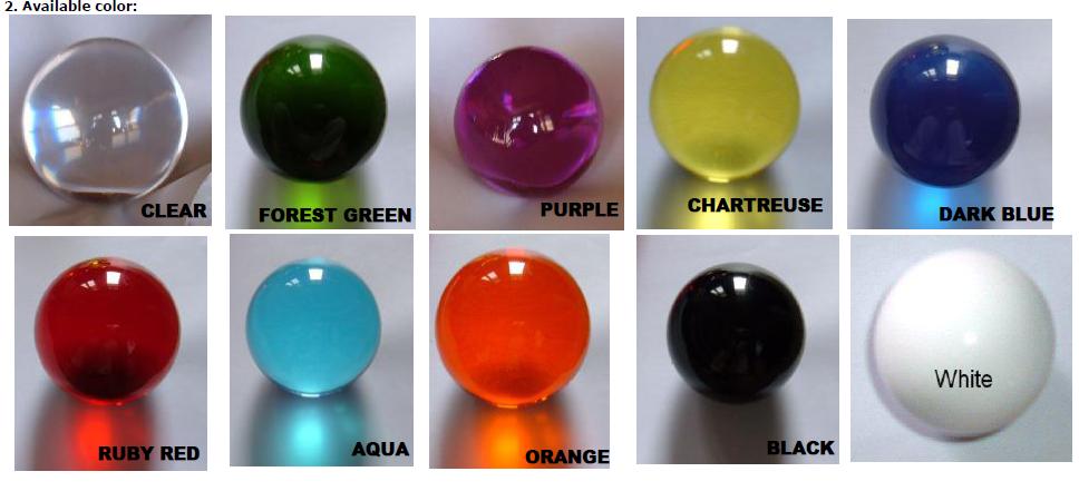 2016 top hot product contact juggling acrylic colored ball