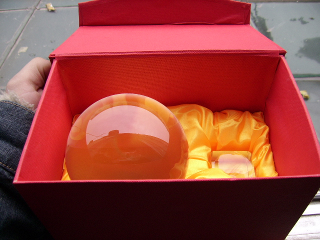 Glass crystal ball gift package