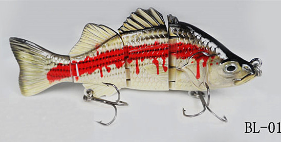 Living 3D Multi-Section Musky lure ABS hard plastic fishing lure