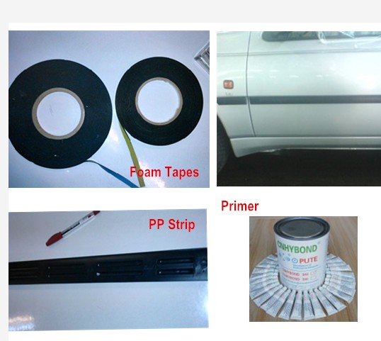 3M 4297 Equivalent primer for pasting double sided tape to PVC  car side molding