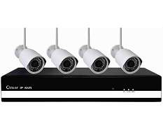 outdoor cctv camera kits 4CH Network Video Record Kits Black Colo