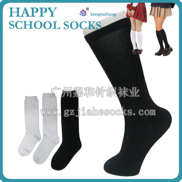 Custom knee high school student socks/ white school socks/ student socks manufacture