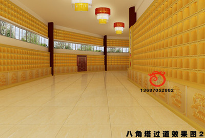 Temple decortation fo buddha wall for putting buddhas