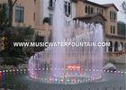 Round  Stainless Steel Sphere Fountain For Hotel Or Mall Multicolored Underwater Light