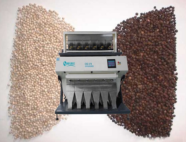 Pepper color sorter with single ejector,more easy maintenance