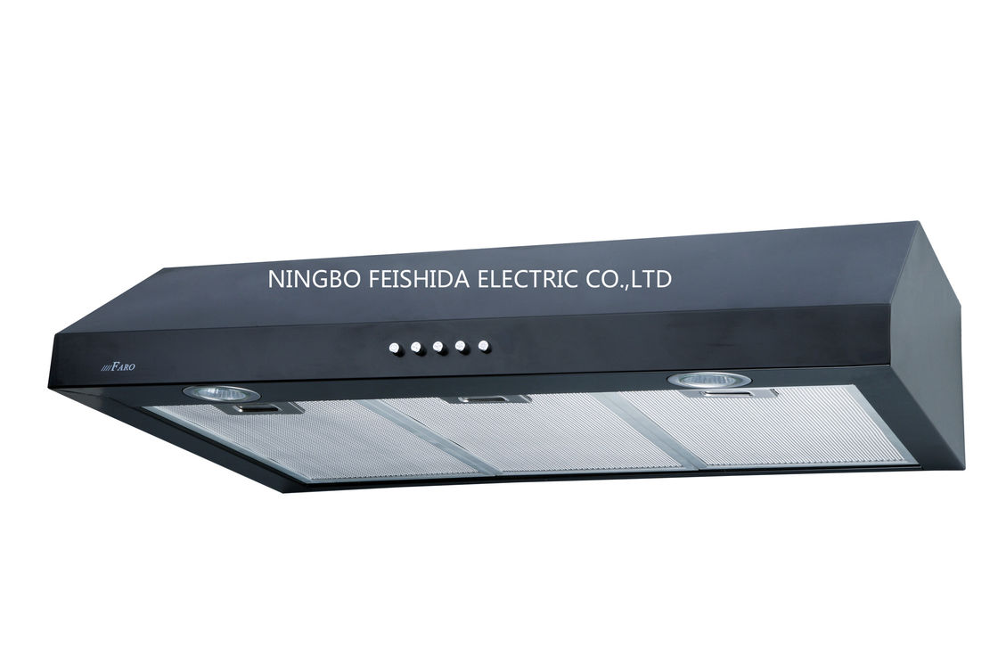 Black Under Cabinet Range Hood 6& quot; powerful LCD switch , 600cfm Under Cabinet Hood Fan