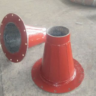 Ceramic Lined Reducer Pipe with flange
