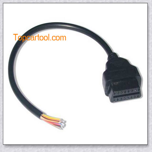 topcartool.com 16 Pin cable open plug FeMale OBDII 16pin to end open connector cable