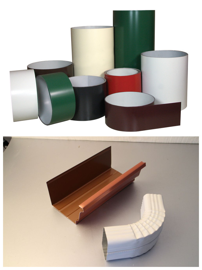 Prepainted aluminium coil for gutters