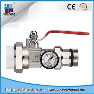 Ball Vavle With Pressure Gauge