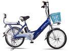 24& acute;& acute; Aluminum Rims Lithium Single Speed City Bike Blue Pedal Assist Electric Bike