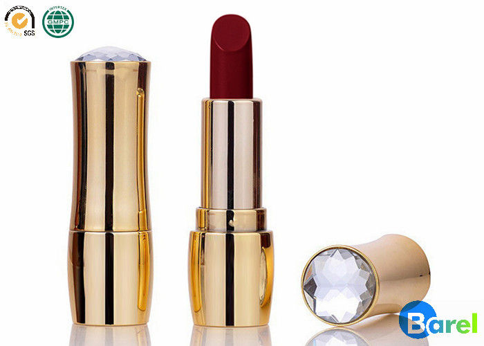 Gold Shell Kiss Proof Matte Red Lipstick / Long Staying Lipstick 0.7& quot; × 3.1& quot;