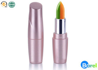 3.8G Sunscreen Two Color Long Lasting Lipstick Glossy With Pink Shell