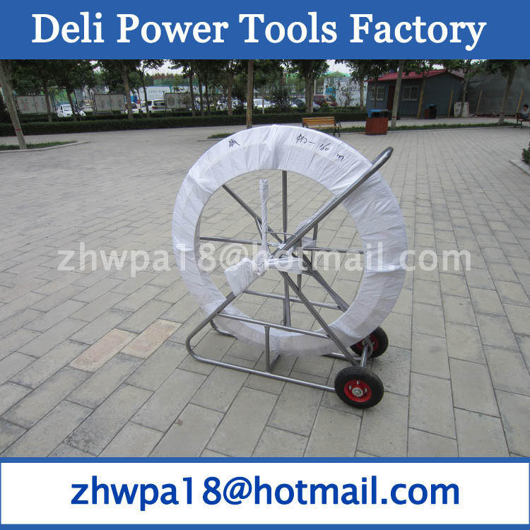 Fiberglass conduit rod reel and Cable installation tools