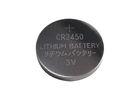 CR2450 3V Lithium Coin Cell Battery , Button Cell Battery With Pins 600mAh Capacity