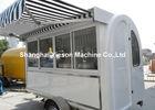 Strong Steel Mobile Kitchen Trailer for Fast Food , Kitchen Service Cart