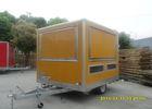 Mobile Hot Dog Cart Trailer With Single Axle Disc Brakes , Mobile Concession Trailers