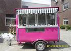 Pink  Fruit  Truck Mobile Food Kitchen Trailer Sandwich Panel