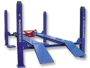 Four-post four-wheel aligment lift